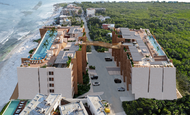 Departamentos de lujo frente al mar en Bahía Tankah