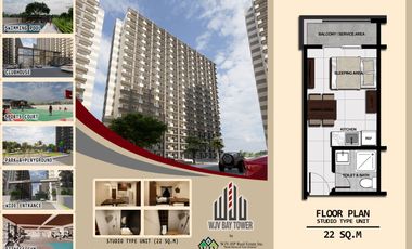 PRESELLING SEAVIEW 22 sqm studio condo for sale in WJV Tower Lapulapu Cebu