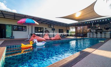(HS361-04) Great 4-Bedroom Modern Home with Swimming Pool, Beautiful Outdoor Living Spaces, and Guest House for Sale in Pa Pong, Doi Saket