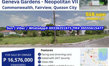 Lot for Sale in Quezon City Along Commonwealth Avenue
