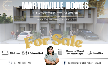 For Sale Beautiful 3 Bedroom Townhouse Available Now in Martinville Subdivision, Las Piñas City!