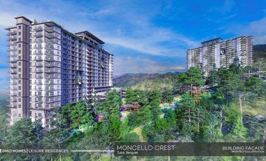 STUDIO UNIT 41.5SQM CONDOTEL LEISURE INVESTMENT RENT TO OWN IN BENGUET NEAR BURNHAM PARK MONCELLO CREST DMCI
