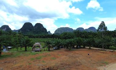 6 Rai with fantastic mountain views land for sale in Nong Thale, Krabi