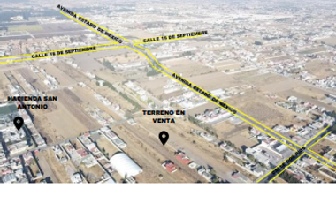terreno a media cuadra de Av Estado de Mexico, metepec