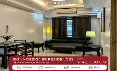 1BR Condo for Rent in Signa Designer Residences, Salcedo Village, Makati City Near Ayala Avenue