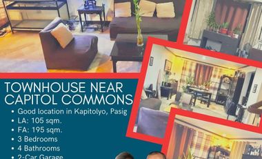 3 Bedroom Townhouse For Sale in Kapitolyo Pasig Near Capitol Commons, Shaw Boulevard