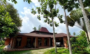 Villa Joglo Tropis dengan Kolam Renang dekat Jalan Palagan