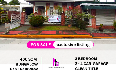 400 Bungalow House & Lot East Fairview Quezon City