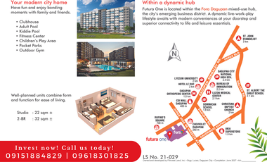 Filinvest two (2) bedroom condominium unit (5th Floor) at Dagupan City, Pangasinan (Futura One Fora Dagupan)