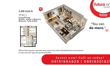 Filinvest two (2) bedroom condominium unit (5th Floor) at Dagupan City, Pangasinan (Futura One Fora Dagupan)