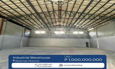 For Sale: Industrial Warehouse in Pasig City, Maybunga
