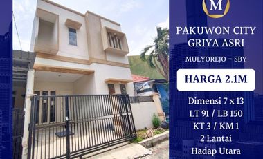 Rumah Pakuwon City Minimalis Griya Asri Surabaya Timur dkt Kenjeran Mulyorejo