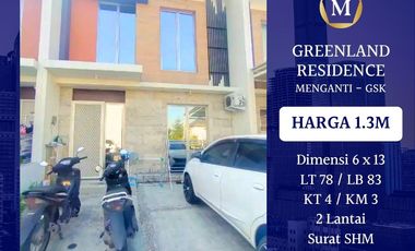 Rumah Greenland Residence Menganti Gresik Terawat Minimalis Siap Huni dekat Citra Sentosa Setro Surabaya