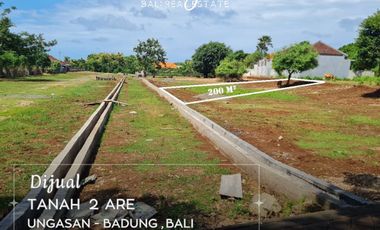Dijual Tanah plot 2 Are, gratis biaya Notaris dan instalasi Air Pdam lokasi di Ungasan Bali