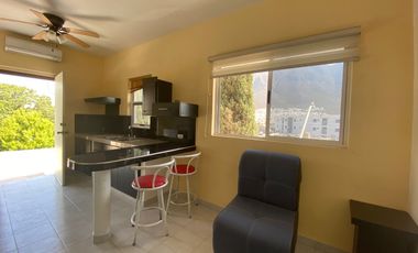 Departamento Amueblado en Renta en Lomas Mederos Antes de Carretera Nacional en Monterrey.
