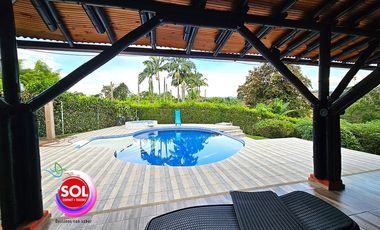 Finca con piscina en alquiler preciosa, Quimbaya Quindio Eje cafetero
