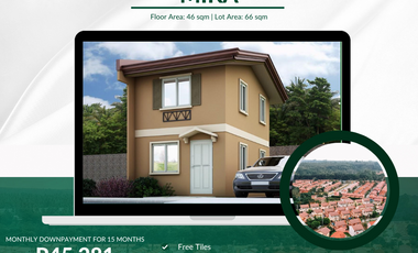2 Bedroom House and Lot Unit  Now available at Camella Davao Pre Selling