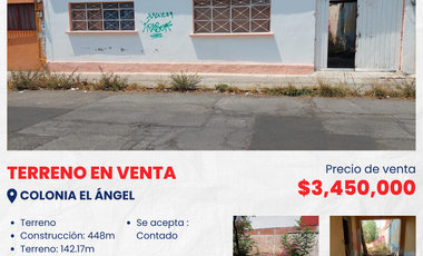 TERRENO EN COLONIA EL ÁNGEL, CERCA DE PARQUE ECOLÓGICO