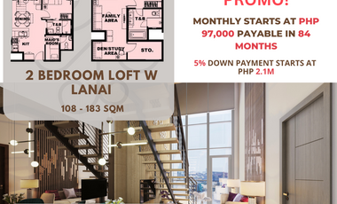 UPTOWN MODERN - 2 BEDROOM LOFT WITH LANAI - The Tallest and Newest High-End Condo in Uptown B