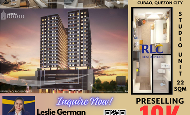 STUDIO UNIT IN CUBAO, ALONG AURORA BLVD. 19K MONTHLY ONLY