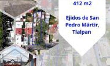Bricasa. Terreno de 412 m² en Ejidos de San Pedro Mártir, Tlalpan