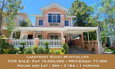 **one away** Marina Heights, Lakefront Sucat Muntinlupa 3br house and lot Fully Furnished