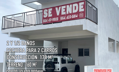 BELLA CASA NUEVA EN TERRANOVA ROSARITO B.C. TODOS LOS CRÉDITOS SON BIENVENIDOS