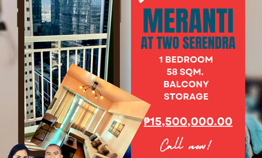 Charming and Spacious 1 Bedroom Unit For Sale at Meranti Tower at Two Serendra BGC Taguig
