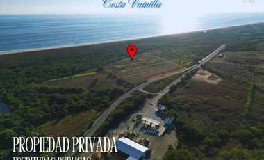 TERRENOS A PIE DE PLAYA EN PUERTO ESCONDIDO, ESCOBILLA PROPIEDAD PRIVADA