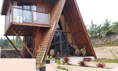 Rumah Villa Megamendung Cisarua, Baru 2 LANTAI, Murah Mewah Vila Kayu Minimalis di Bogor Jual Dijual