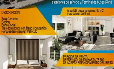 Departamento de venta de 3 dormitorios en Eloy Alfaro Quito Ecuador - Nuevos