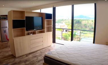 Renta de LOFT Amueblado Todo incluido Una Recamara Vestidor Internet