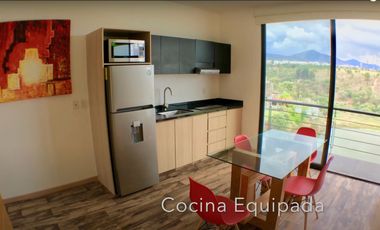 Renta de LOFT Amueblado Todo incluido Una Recamara Vestidor Internet