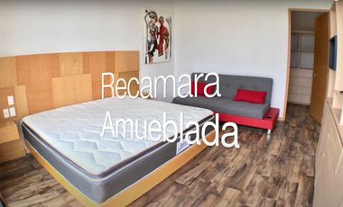 Renta de LOFT Amueblado Todo incluido Una Recamara Vestidor Internet