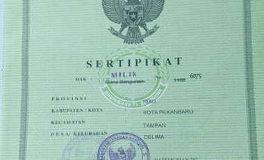 Rumah Dijual di Kota Pekanbaru Riau Dekat Mall SKA Pekanbaru, Universitas Riau