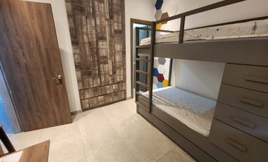 Samborondon, Se renta Excelente departamento 3 dormitorios amoblado con patio