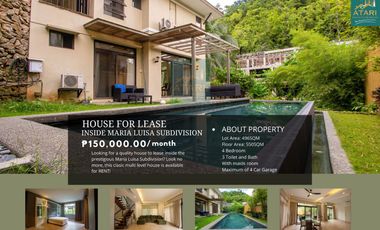 Classic Multi-Level 4-Bedroom House for Rent inside Maria Luisa Subdivision, Cebu City