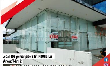 SE VENDE ESPECTACULAR LOCAL COMERCIAL #105 EDIFICIO PROHUILA AREA: 74M2