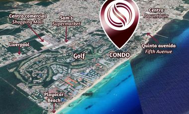 Casa de 4 recamaras con alberca privada, acceso al mar 2 departamentos independientes en venta en Playacar Fase 2.