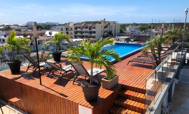 Departamento Loft de 1 recamara en RENTA en Playa del Carmen Centro-Disponible el 1 de MAYO