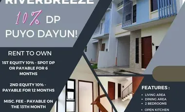 RENT TO OWN PROPERTY 2- bedroom townhouse for sale in Riverbreeze Minglanilla Cebu