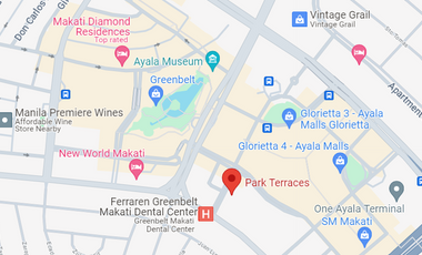 For Sale Park Terraces, by Ayala Land Premier Ayala Center, Makati City 2 Bedrooms w/ Balcony 119sqm Bare Unit 1 Parking Sale: 38M  Note: direct buyer only