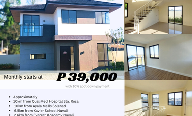 House and Lot for Sale in AVERDEEN ESTATE NUVALI near Miriam College,Mondia,Mirala Lumira