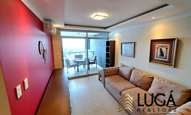 Suite Amoblada con balcón vista al mar en Renta, sector Playa Murciélago, cerca a Mall del Pacífico Manta