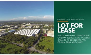 Industrial lot for Lease in General Trias, Cavite