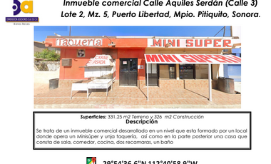 SE VENDE INMUEBLE COMERCIAL  PNI110