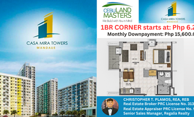 For Sale: 1BR Corner Casa Mira Towers Mandaue by Cebu Landmasters Inc - 35.67sqm