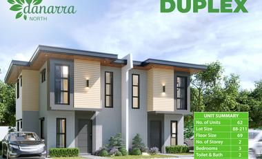 Preselling 3- bedroom duplex house and lot for sale in Danarra North Liloan Cebu