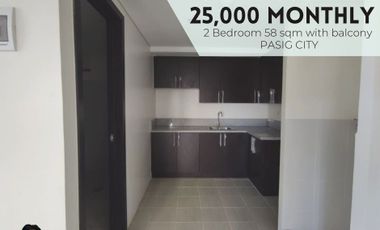 Corner Unit 2-BR with balcony 58 sqm in Ugong Pasig along C5