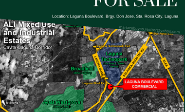 Commercial Lot for Sale in Laguna BLVD, nearby Nuvali